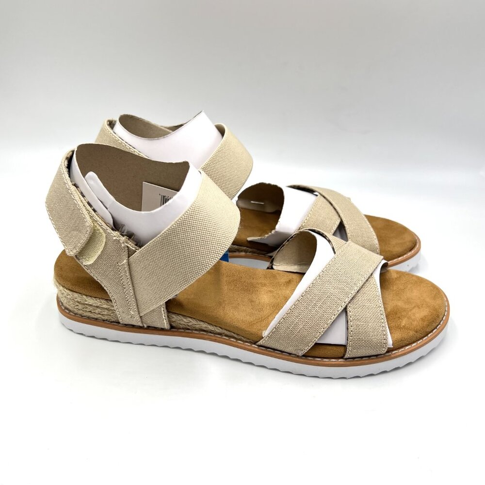 Skechers Bobs Womens Size 9 Desert Kiss Natural Beige Comfort Sandals‎ Shoes